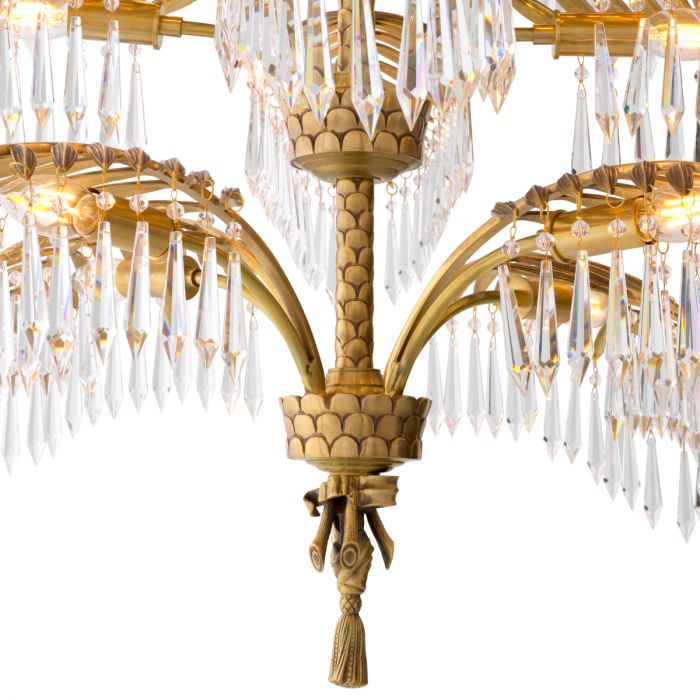 Chandelier Hildebrandt XL vintage brass finish