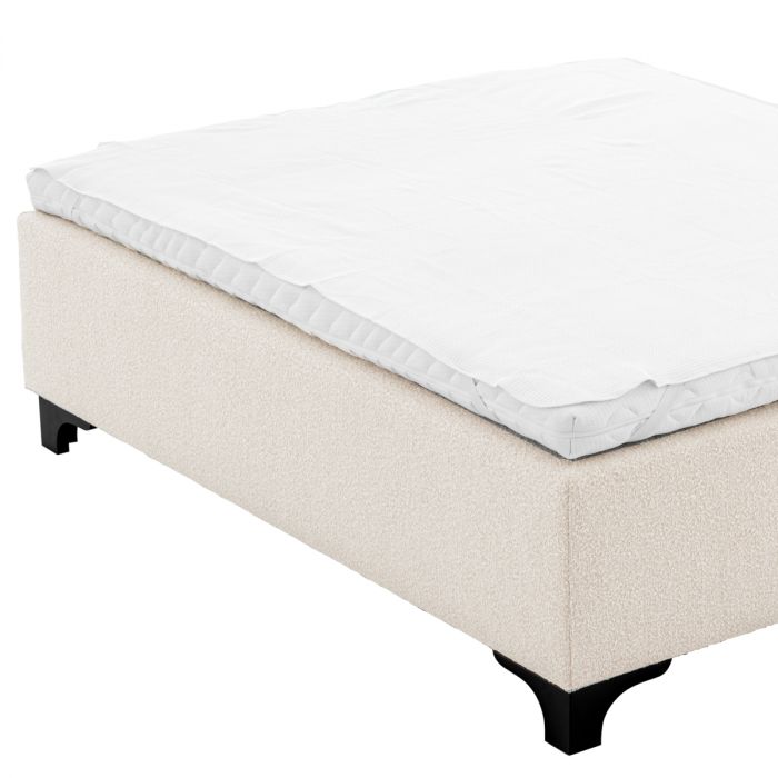 Juego de cama Mavone bouclé crema 180 x 210 cm