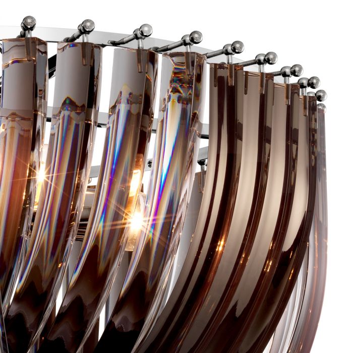 Chandelier Murano smoke ø 50 x H. 33 cm