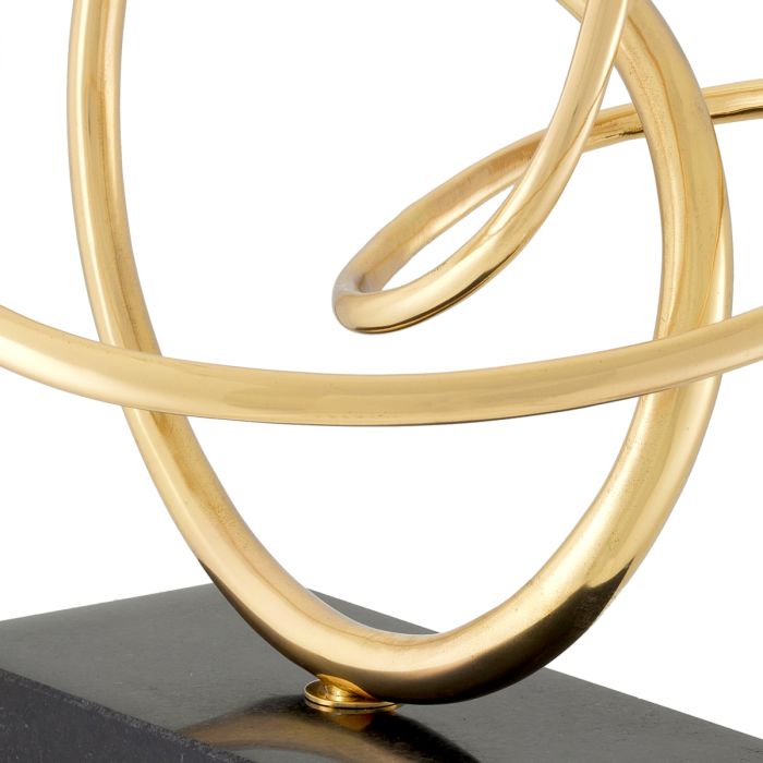 Object Frank polished brass granite base