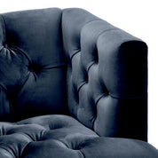Silla Castelle savona terciopelo azul medianoche