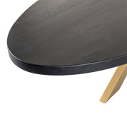 Mesa de comedor Watson negra 235 con pata de araña dorada (negra)