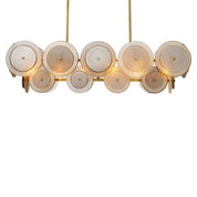Chandelier Hyde vintage brass finish handmade glass
