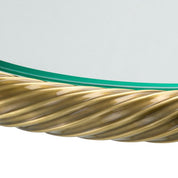 Side Table Addison vintage brass finish set of 2