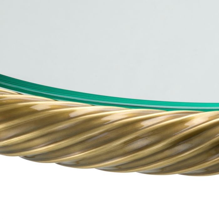 Side Table Addison vintage brass finish set of 2