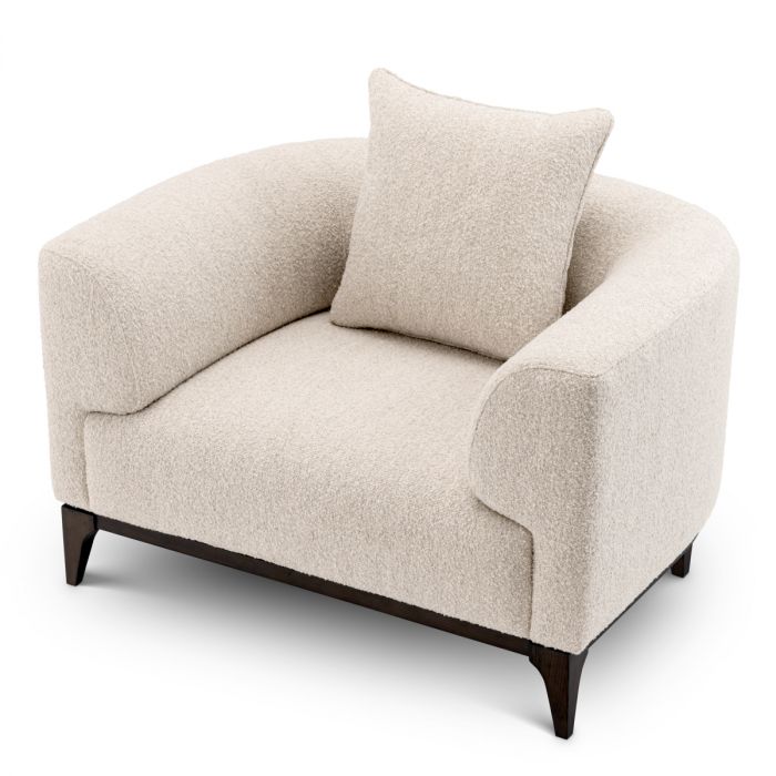 Chair Brannan bouclé chalk white