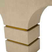 Console Table Thaddeus washed oak veneer brushed brass finish
