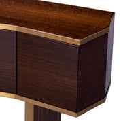 Dresser Xenon eucalyptus veneer brushed brass finish