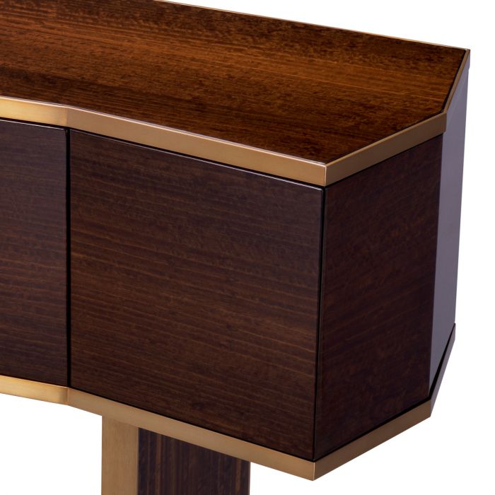 Dresser Xenon eucalyptus veneer brushed brass finish