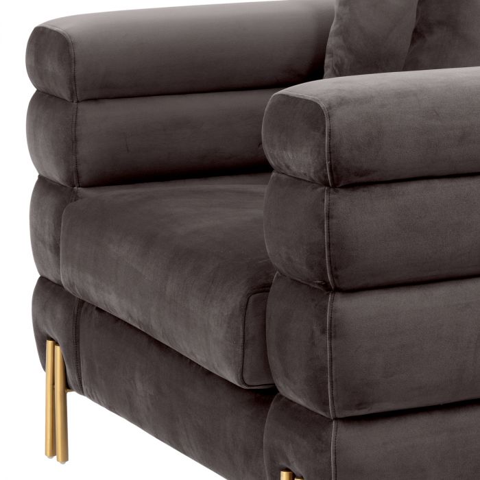 Chair York savona grey velvet