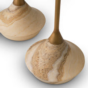 Mesa auxiliar de ónix de Puglia, juego de 2