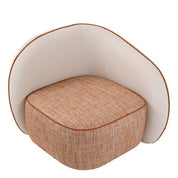 Chair San Marino Right sarra off-white tressa orange