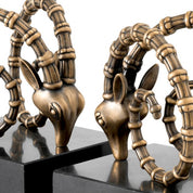 Bookend Ibex vintage brass finish set of 2
