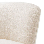 Silla giratoria Doria bouclé crema
