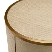 Side Table Napa Valley woven washed oak veneer
