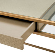 Desk Napa Valley woven washed oak veneer