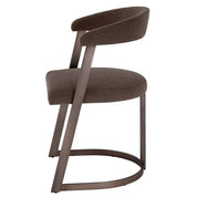 Dining Chair Dexter medium bronze finish abrasia grey