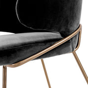 Dining Chair Kinley savona dark grey velvet