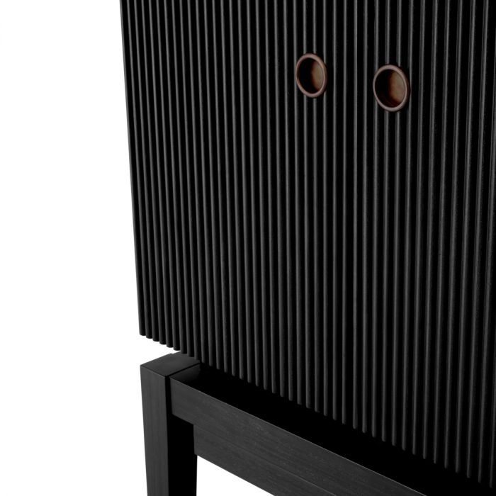 Bar Cabinet Dimitrios charcoal grey oak veneer
