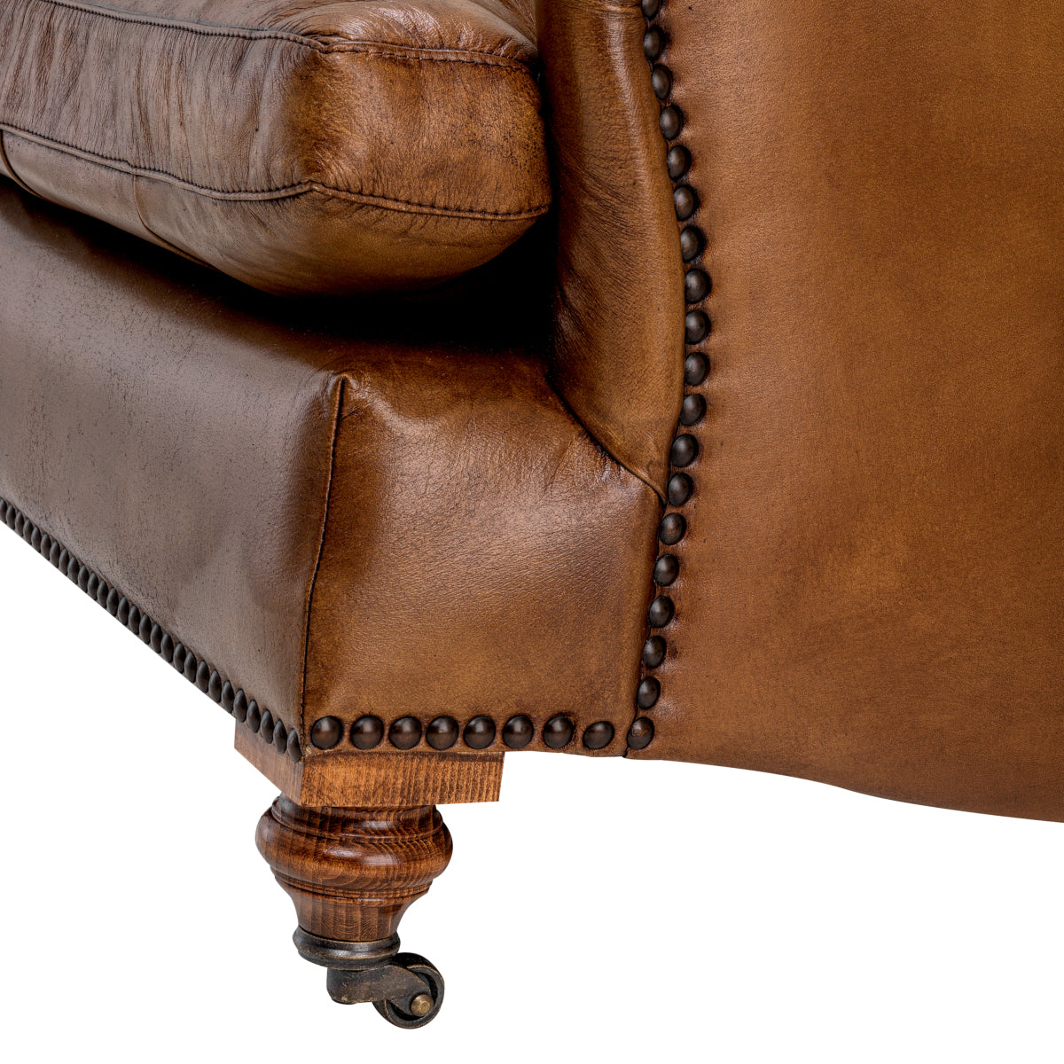 Sillón Club Caledonian cuero tabaco