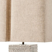 Table Lamp Division raku ceramic crackled white incl shade