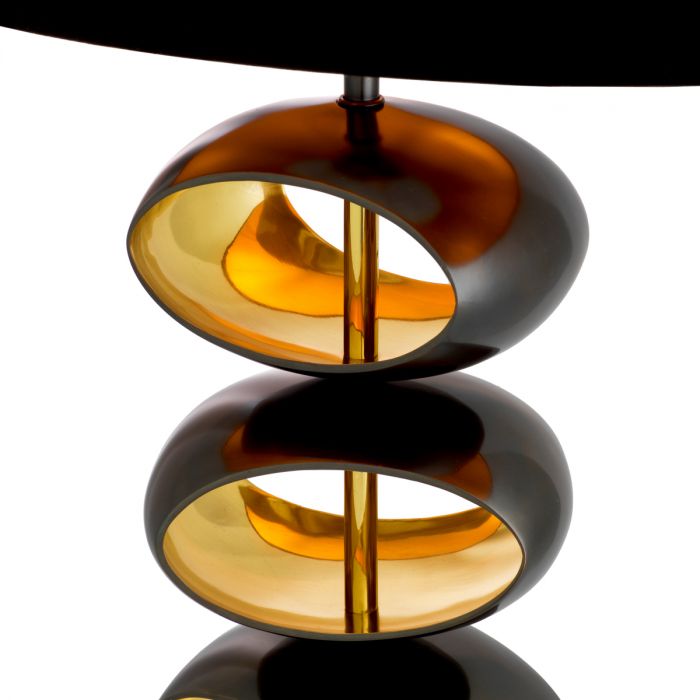 Table Lamp Canzo gunmetal finish incl shade