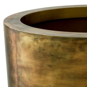 Planter Jasper round L vintage brass finish