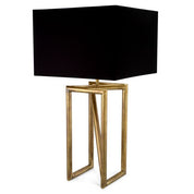 Table Lamp Michelino vintage brass finish incl shade