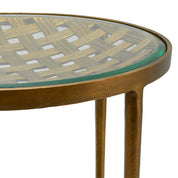 Side Table Sorrento antique brass finish