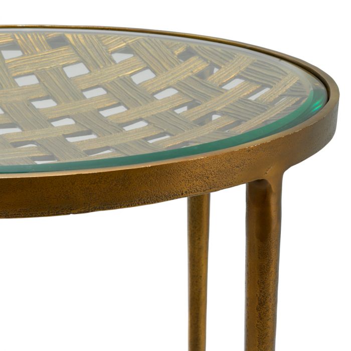 Side Table Sorrento antique brass finish