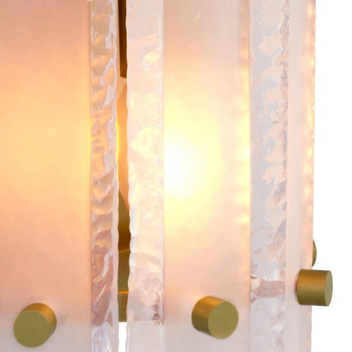 Wall Lamp Blason Double antique brass finish