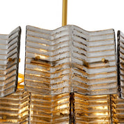 Lámpara de araña Silvano de cristal ahumado