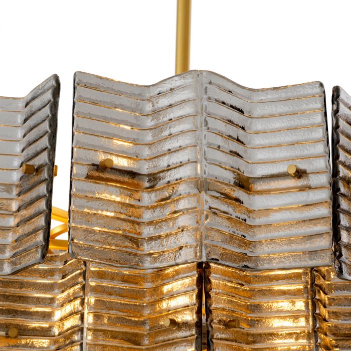 Lámpara de araña Silvano de cristal ahumado