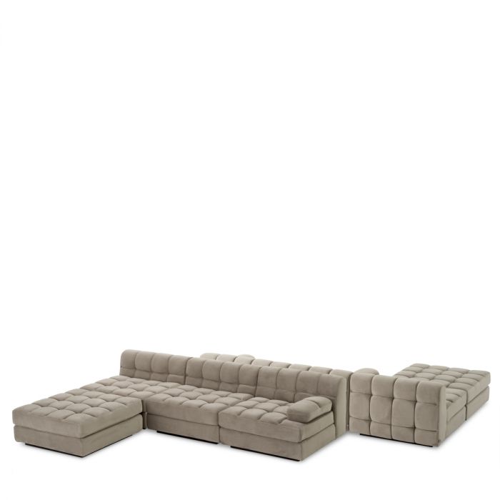Modular Sofa Dean savona greige velvet - Left