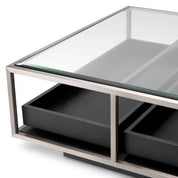 Coffee Table Roxton brushed steel finish