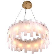 Chandelier Pizzorni antique brass finish