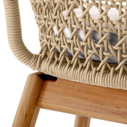 Outdoor Dining Chair Trinity cream weave flores off-white