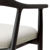 Dining Chair Beale classic black finish sentier cream