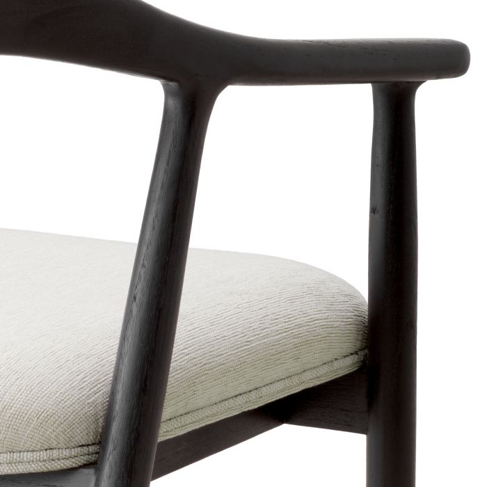 Dining Chair Beale classic black finish sentier cream