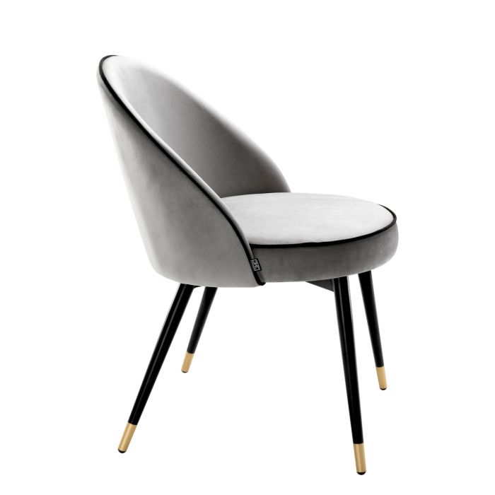 Dining Chair Cooper roche light grey velvet set of 2