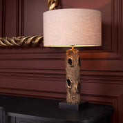 Table Lamp Vigentino vintage brass finish incl shade