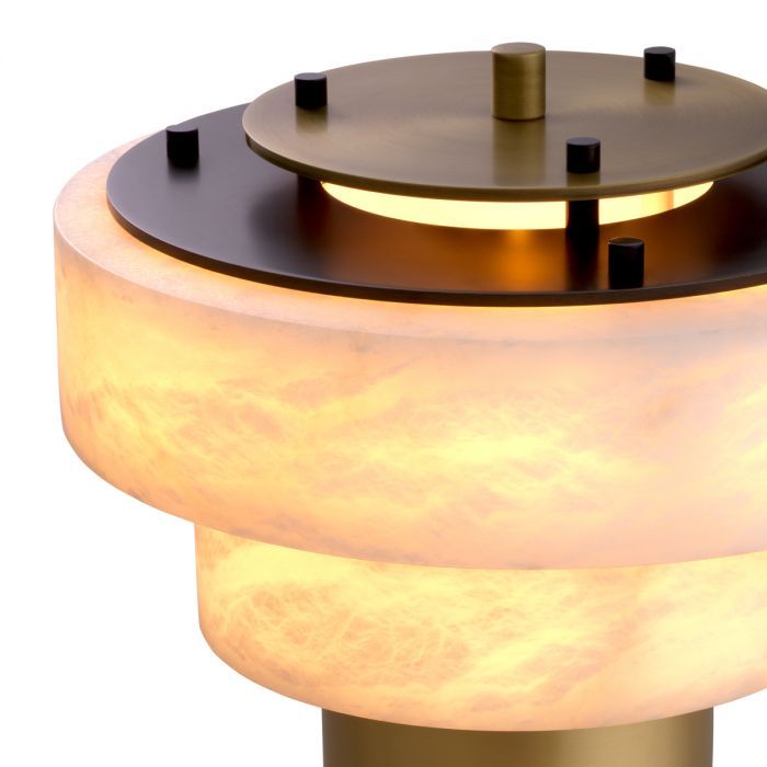 Table Lamp Zereno antique brass finish