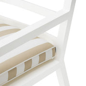 Outdoor Dining Chair Delta matte white florent beige