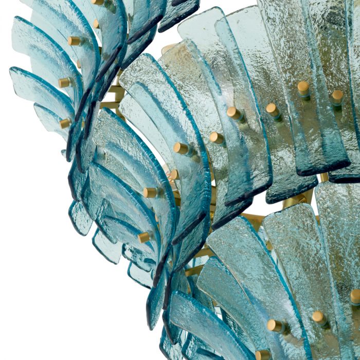 Lámpara de araña Toscano de cristal azul