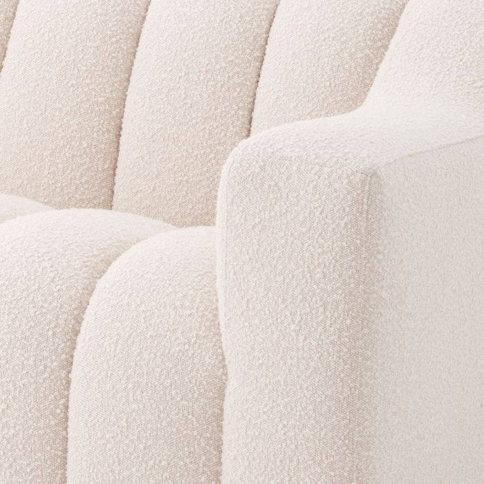 Sofá Kelly L bouclé crema