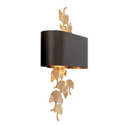 Aplique Regina acabado dorado incl. pantalla bronce
