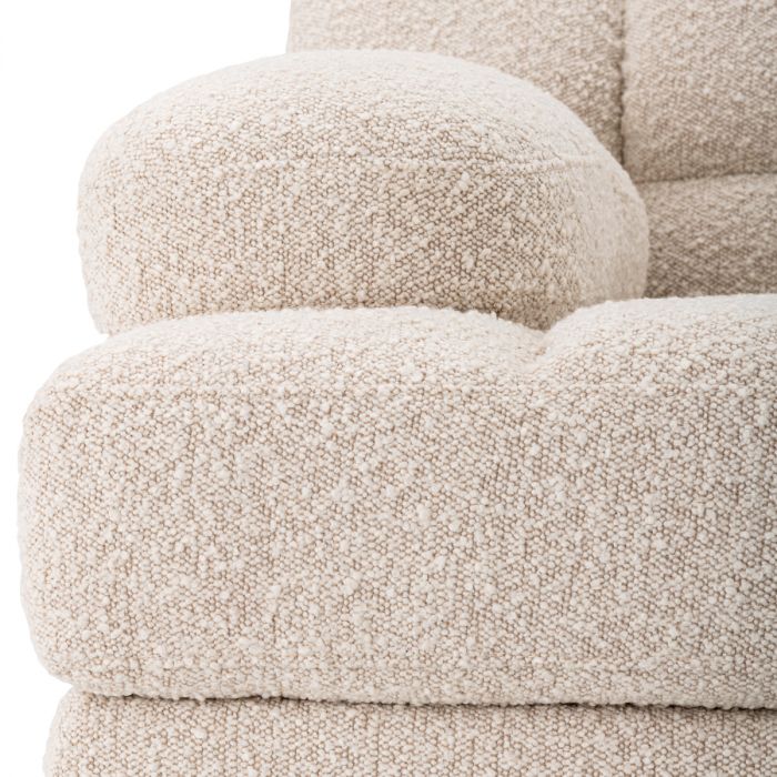 Sofá modular Dean bouclé crema - Izquierda