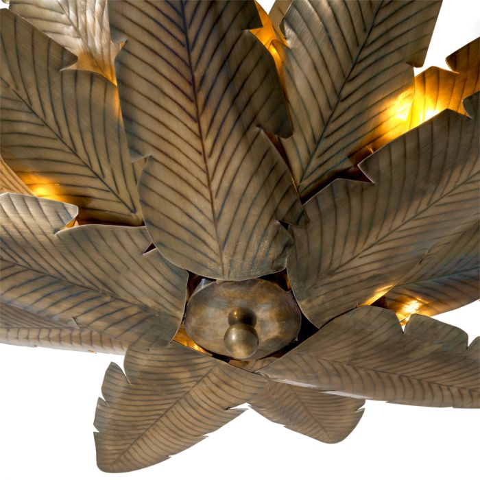 Chandelier Varano vintage brass finish