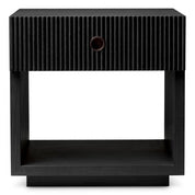 Nightstand Dimitrios charcoal grey oak veneer