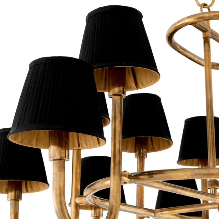 Chandelier Sparrows vintage brass finish